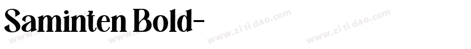 Saminten Bold字体转换